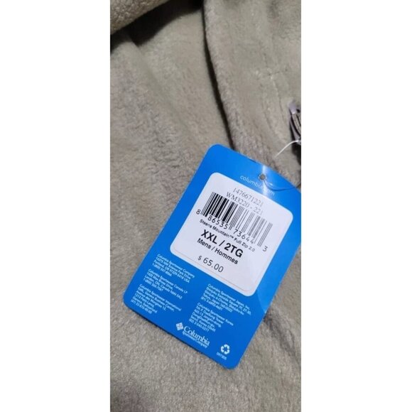 Columbia Steens Mountain Full Zip Fleece Jacket Men’s XXL Beige New - Picture 3 of 9
